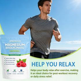 Gummies de magnésium bisglycinate Belano, portion dans une main