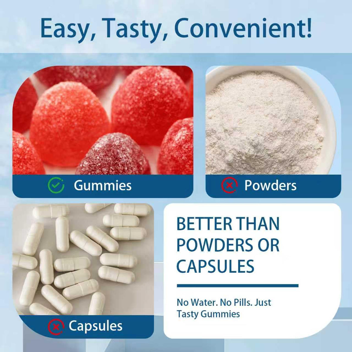 Gummies de magnésium bisglycinate Belano, présentation avec fruits