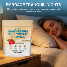 Gummies de magnésium bisglycinate Civavo, ingrédients naturels visibles