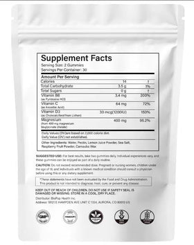 Gummies de magnésium bisglycinate Hywebvctok, vue de dessus