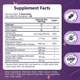 Gummies de magnésium bisglycinate LanranBee avec une vue de l'emballage et des gummies
