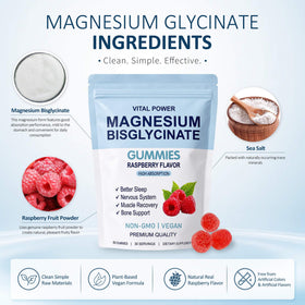 Gummies de magnésium bisglycinate LithCiphi, ingrédients sur l'emballage