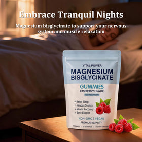 Gummies de magnésium bisglycinate LithCiphi, présentation sur une table