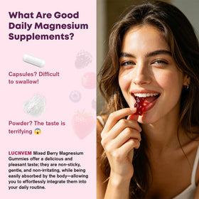 Gummies de Magnésium Bisglycinate LUCNVEM, dosage de 400 mg