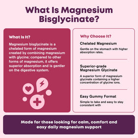 Gummies de Magnésium Bisglycinate LUCNVEM, mélange de fruits rouges
