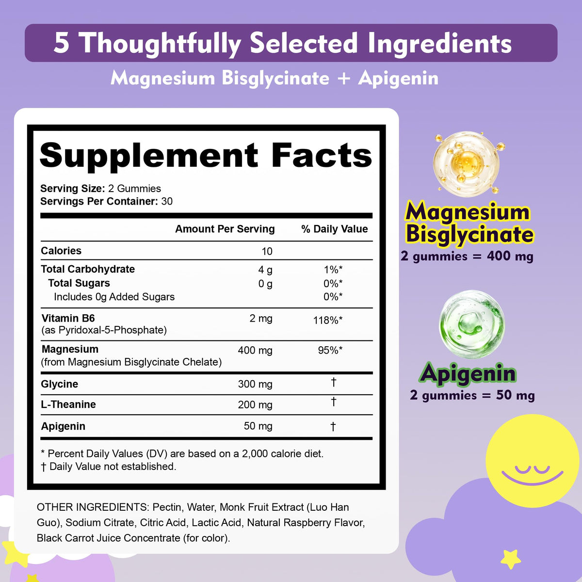 Gummies de magnésium bisglycinate Well&Whole vue de côté