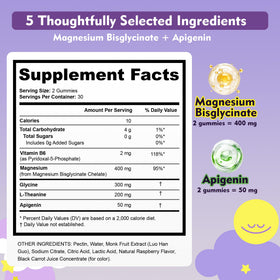 Gummies de magnésium bisglycinate Well&Whole vue de côté