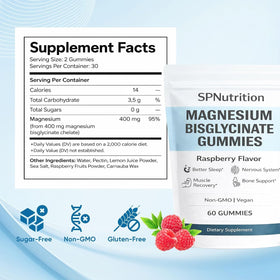 Gummies de magnésium bisglycinate WXDOAU sur une surface en bois