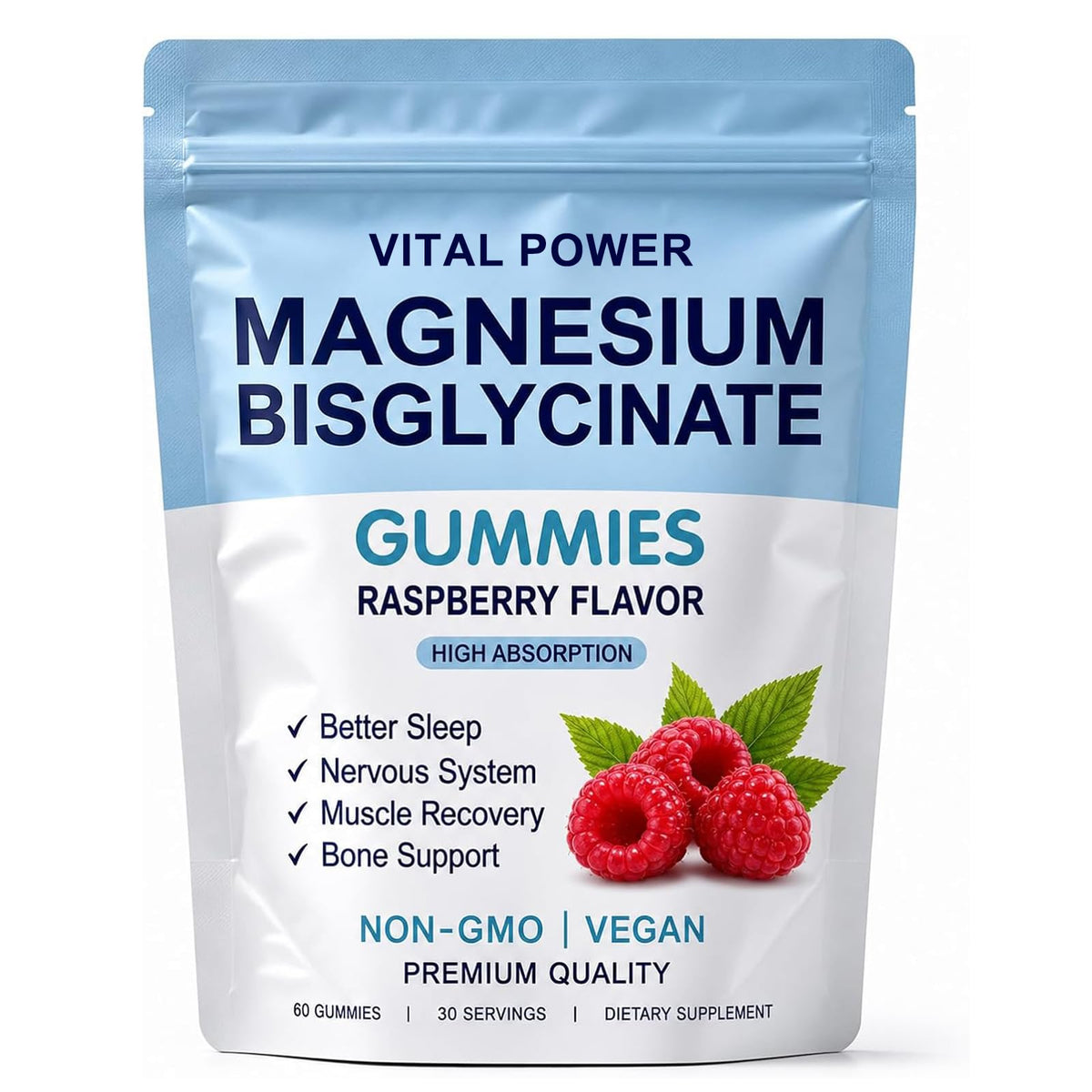 Gummies de Magnésium Bisglycinate WXZQQ en boîte vue de face
