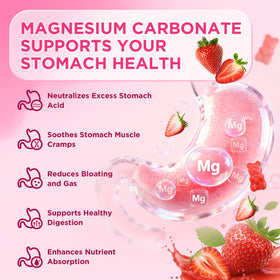Gummies de magnésium carbonate softbear, vue de l'arrière de l'emballage