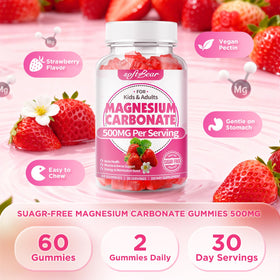 Gummies de magnésium carbonate softbear, vue latérale de l'emballage