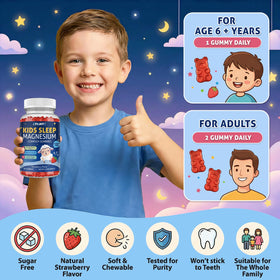 Gummies de Magnésium CFILIHTC, étiquette avec informations nutritionnelles