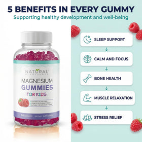 Gummies de magnésium citrate Natural BioScience, emballage et contenu