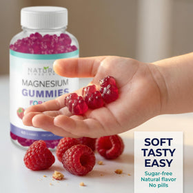Gummies de magnésium citrate Natural BioScience, en gros plan