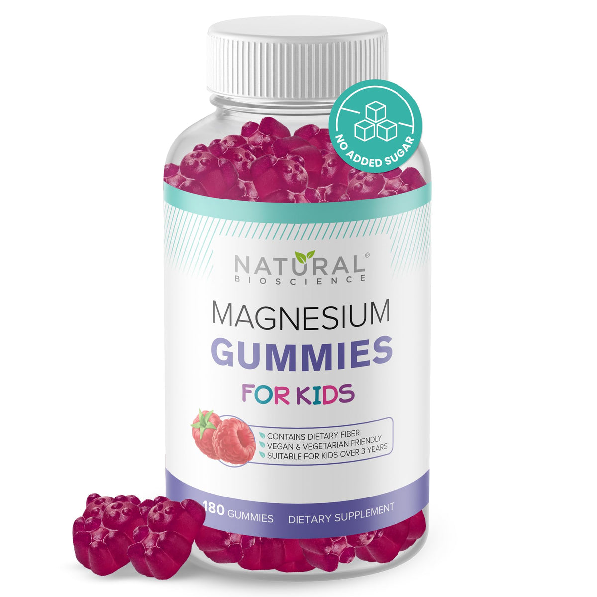 Gummies de magnésium citrate Natural BioScience, vue de face
