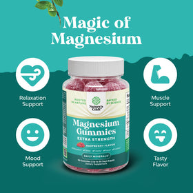 Gummies de Magnésium Citrate Natures Craft, détails sur l'emballage