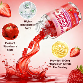 Gummies de Magnésium Citrate Youlikee sur une table en bois
