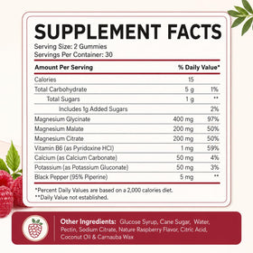 Gummies de magnésium Cofure avec des ingrédients naturels
