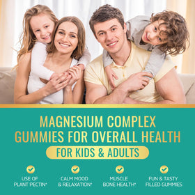 Gummies de magnésium dilib dans un bol avec des fruits