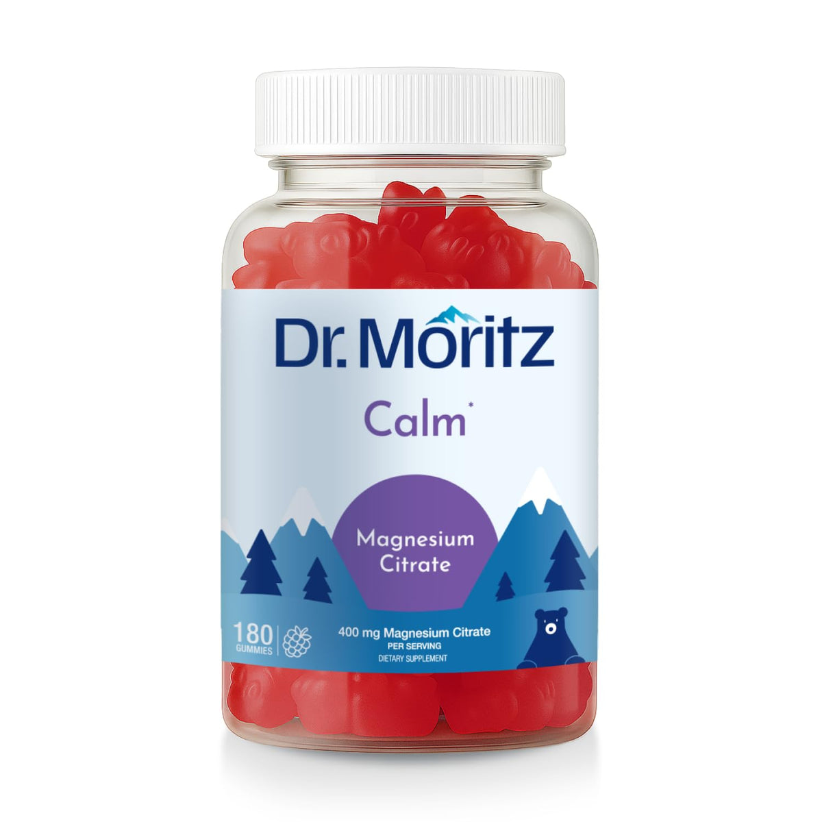 Gummies de magnésium DR. MORITZ 400 MG 180 gummies végétaliennes en pot