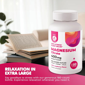 Gummies de magnésium DR. MORITZ, en main avec un fond neutre