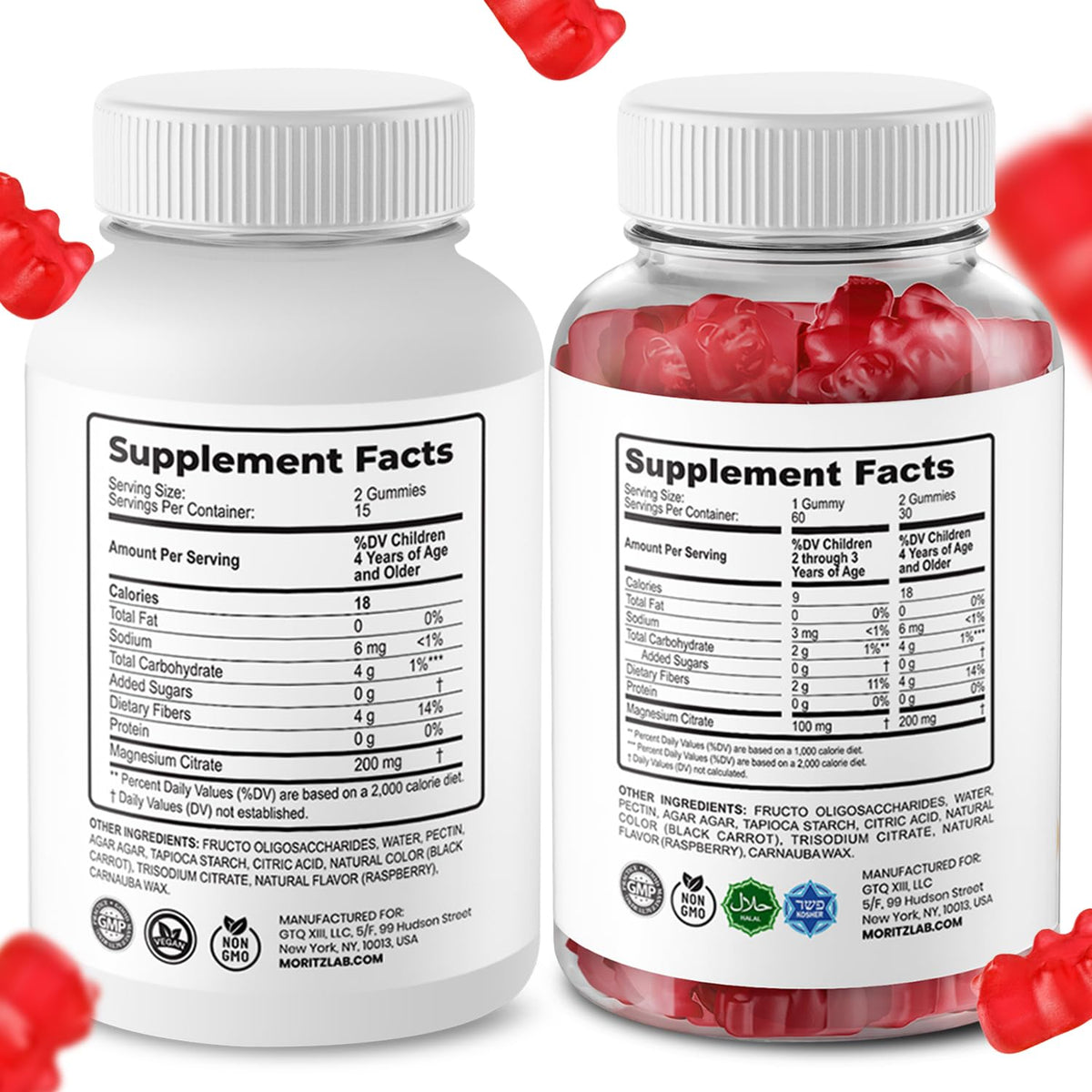 Gummies de magnésium DR. MORITZ en vue de côté