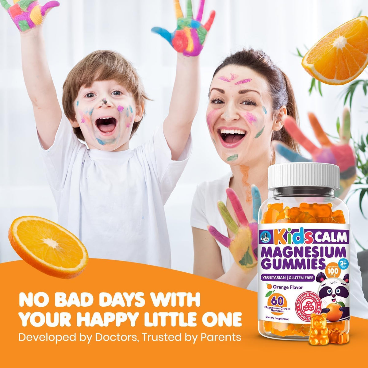 Gummies de magnésium DR. MORITZ, mise en scène avec des enfants