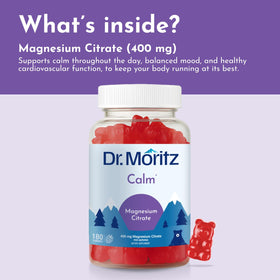 Gummies de magnésium DR. MORITZ, présentation en portion