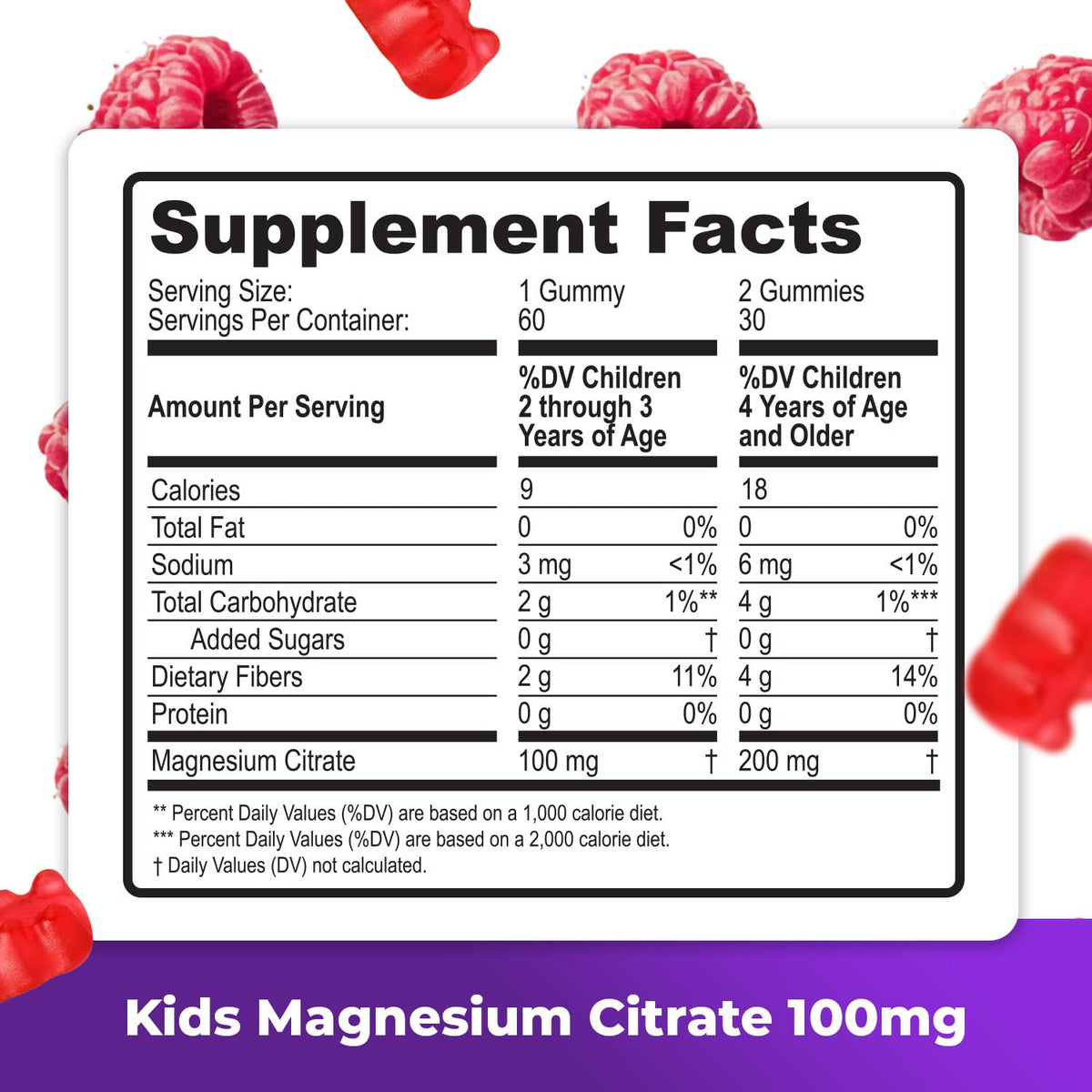 Gummies de magnésium DR. MORITZ, vue arrière du paquet