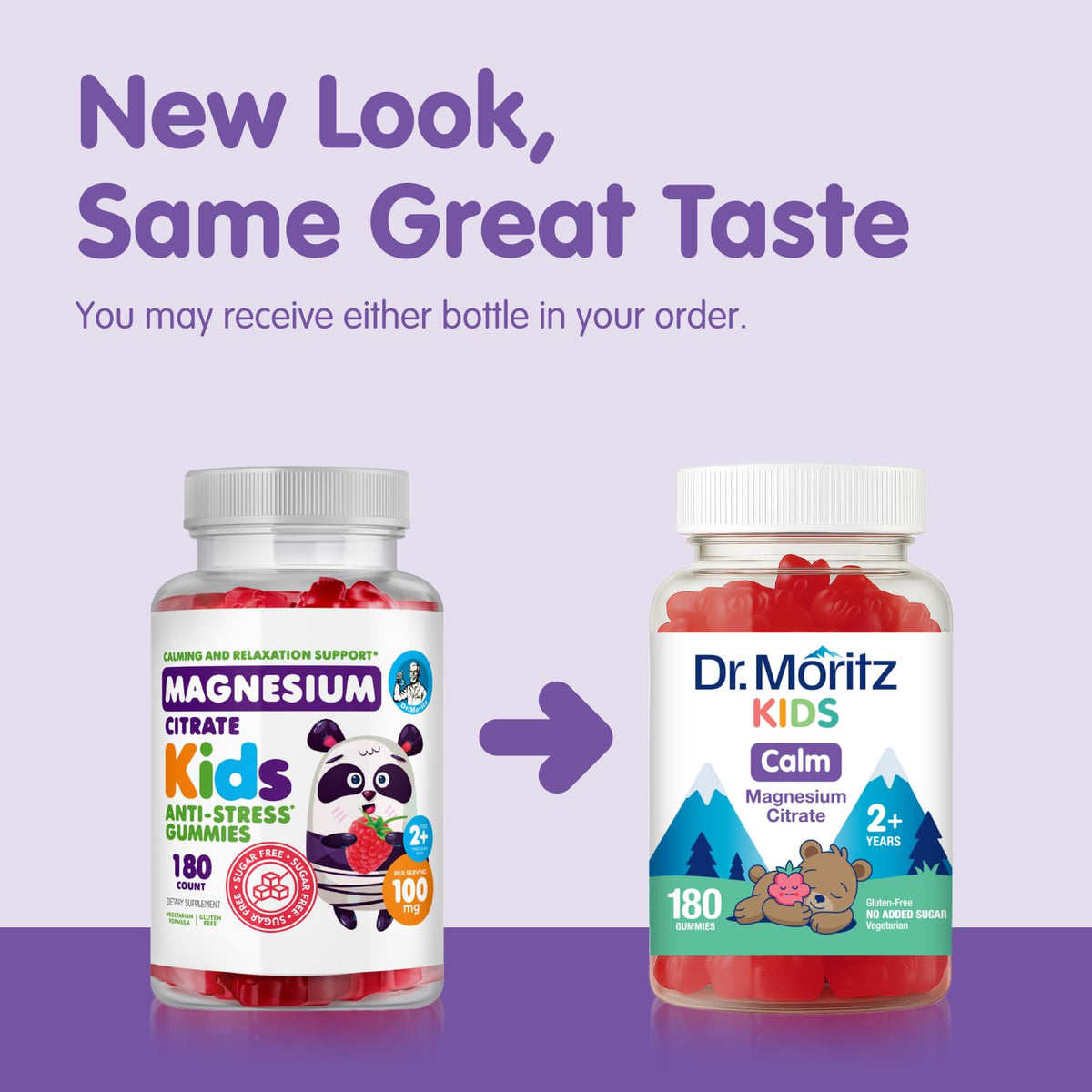 Gummies de magnésium DR. MORITZ, vue de côté
