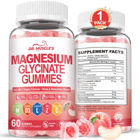 Gummies de Magnésium DR. MUSCLE'S 421 mg, vue avant de la bouteille