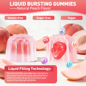 Gummies de Magnésium DR. MUSCLE'S, texture lisse et couleur pêche