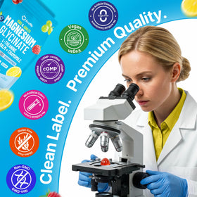 Gummies de magnésium ECOFIB sur une assiette