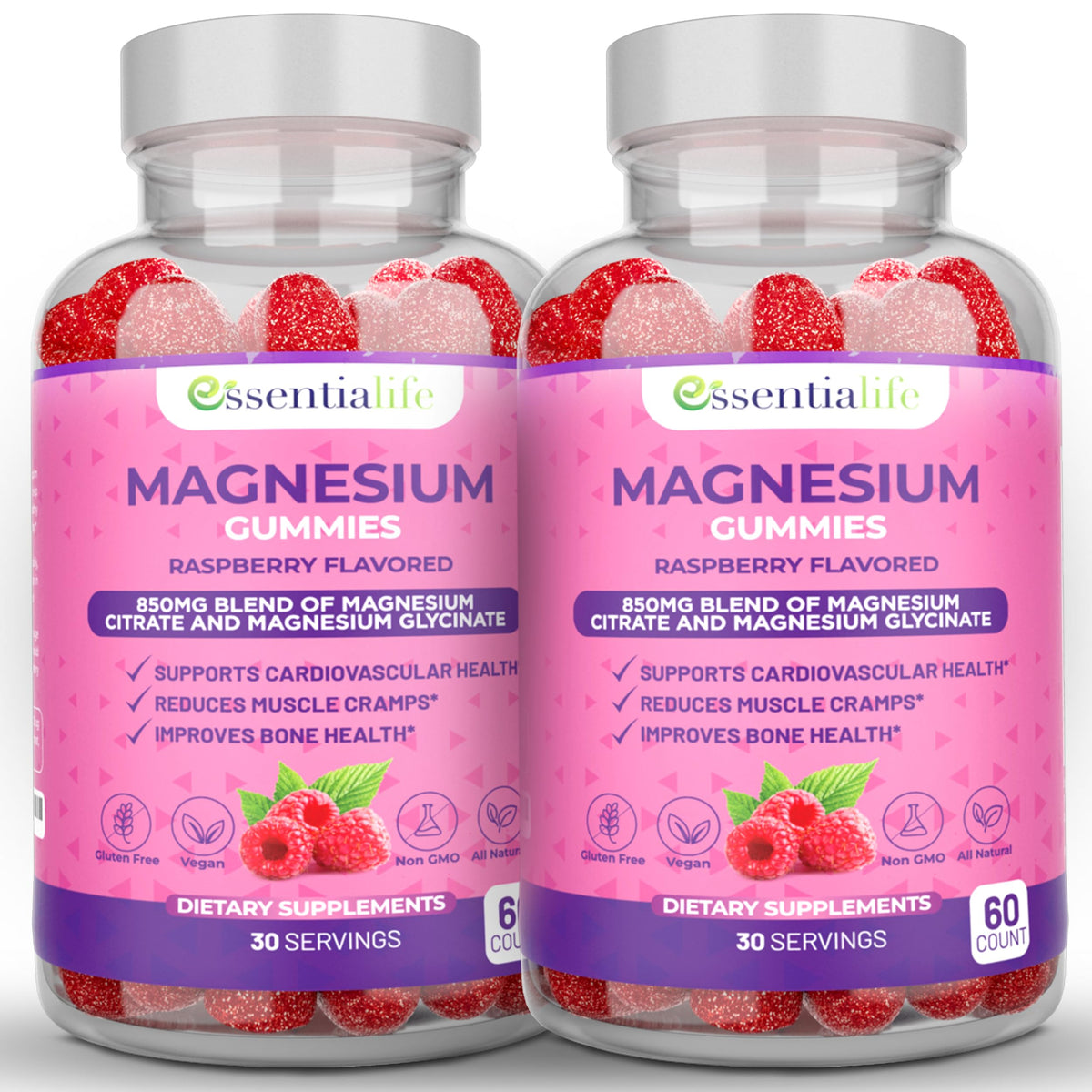 Gummies de magnésium Essentialife paquet avant vue
