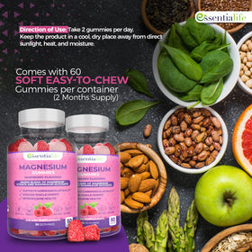 Gummies de magnésium Essentialife vue de côté