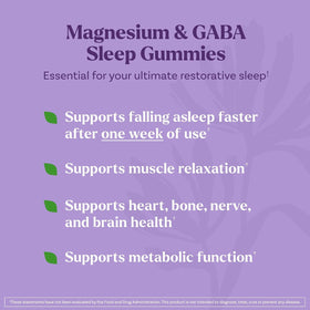 Gummies de magnésium glycérophosphate Natrol, ingrédients sur l'emballage