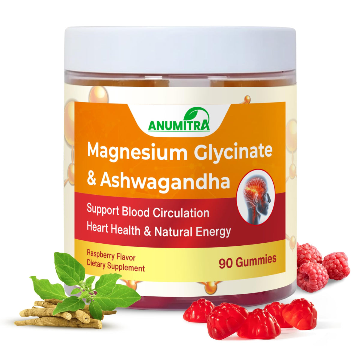 Gummies de Magnésium Glycinate 1000mg ANUMITRA, vue de face