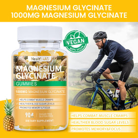 Gummies de Magnésium Glycinate 1000mg Health4All avec ingrédients naturels