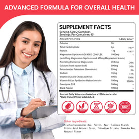 Gummies de Magnésium Glycinate 1000mg Health4All, présentation des gummies à la fraise
