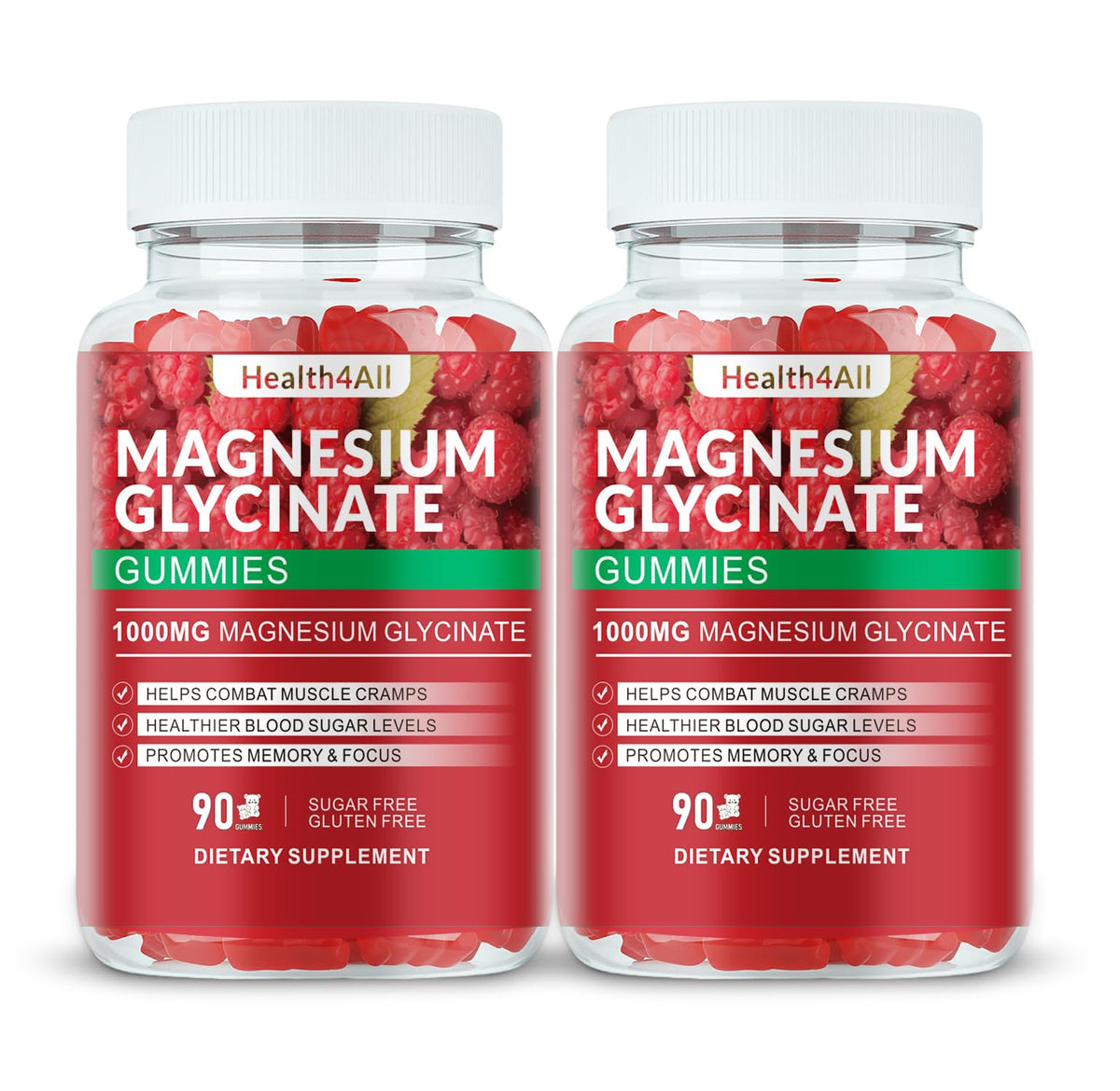 Gummies de Magnésium Glycinate 1000mg Health4All, vue de face