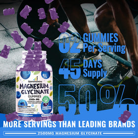 Gummies de Magnésium Glycinate 2500mg - goût de myrtille