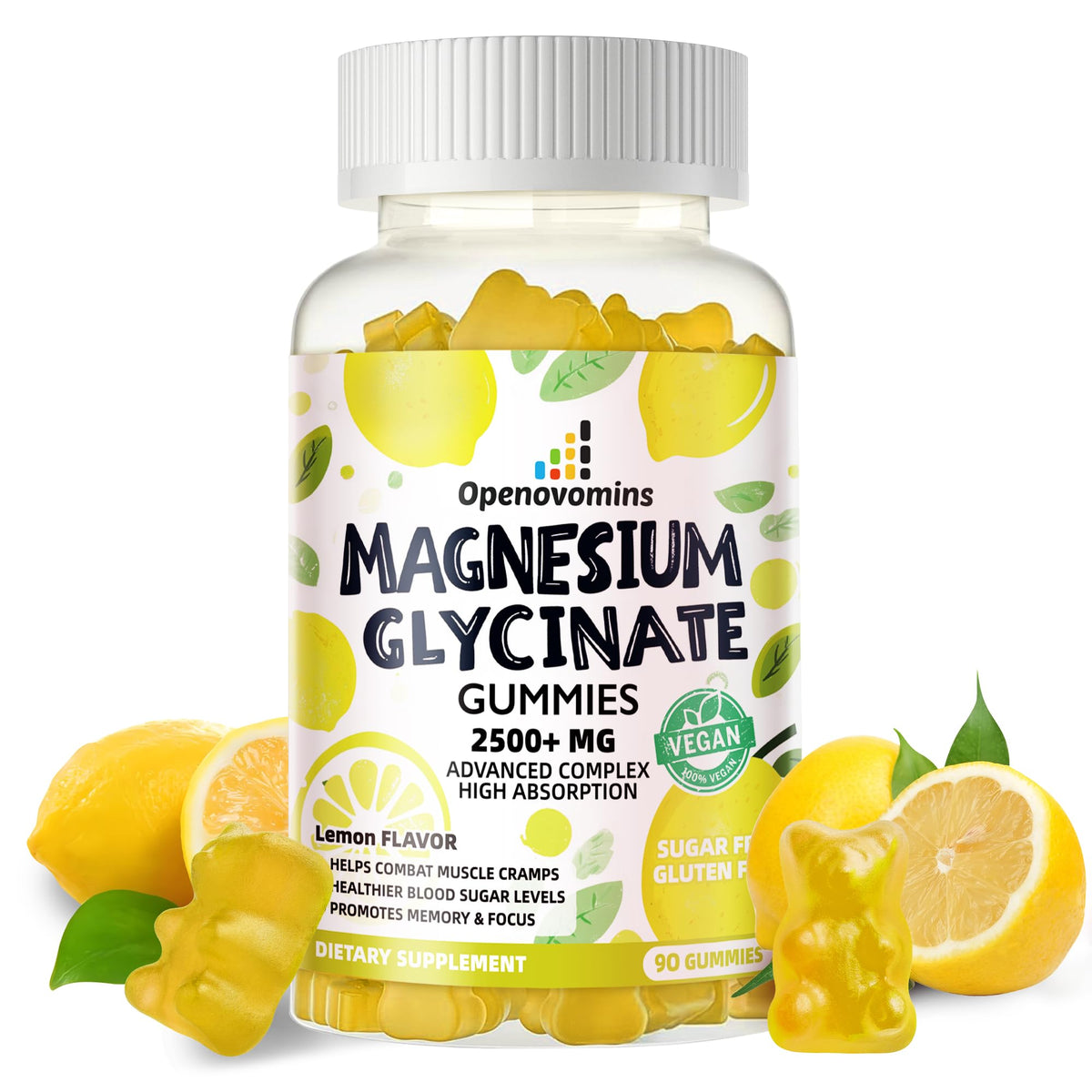 Gummies de Magnésium Glycinate 2500mg Openovomins, vue de face