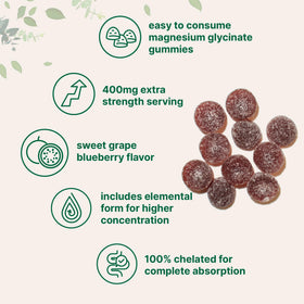 Gummies de magnésium glycinate 400mg Micro Ingredients, vue de côté