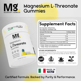 Gummies de Magnésium Glycinate 400mg Pharmlitalia, présentation sur une table