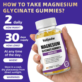 Gummies de magnésium glycinate 500mg de Ynlljmdw, présentation en lifestyle