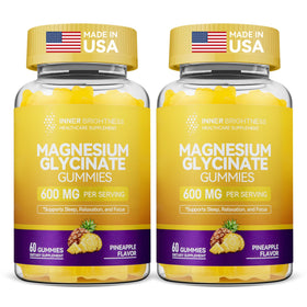 Gummies de magnésium glycinate 600mg sans sucre, vue de face