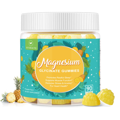 Gummies de magnésium glycinate AFXMATE 90 Ct, vue de face
