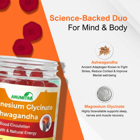 Gummies de Magnésium Glycinate ANUMITRA dans un bol