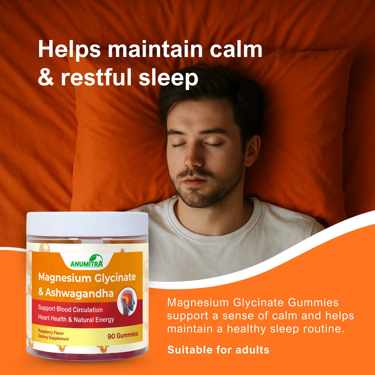 Gummies de Magnésium Glycinate ANUMITRA, vue latérale