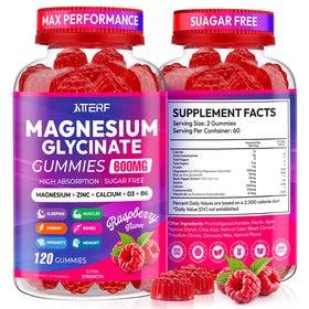 Gummies de magnésium glycinate Atterf 600mg en vue de face